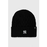 Kapa 47 brand MLB New York Yankees črna barva - črna. Kapa iz kolekcije 47 brand. Model izdelan iz enobarvne pletenine.