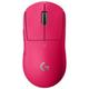 Logitech Pro X Superlight Pink gaming miška, optični, brezžičen, 25600 dpi, 400 IPS, 63g, 40G, 1ms, 1000Hz, rozi