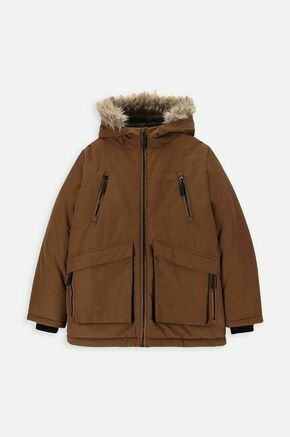 Otroška zimska jakna Coccodrillo rjava barva - rjava. Otroški jakna iz kolekcije Coccodrillo. Podložen model