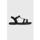 Otroški sandali Geox črna barva - črna. Otroški Sandali iz kolekcije Geox. Model izdelan iz kombinacije ekološkega usnja in sintetičnega materiala.