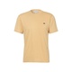 Bombažna kratka majica Lacoste bež barva - bež. Lahkotna kratka majica iz kolekcije Lacoste. Model izdelan iz rahlo elastične pletenine.