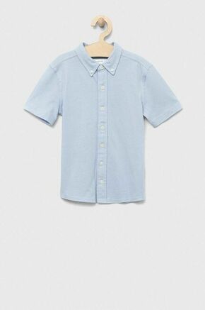 Bombažna srajca Abercrombie &amp; Fitch - modra. Otroški srajca iz kolekcije Abercrombie &amp; Fitch