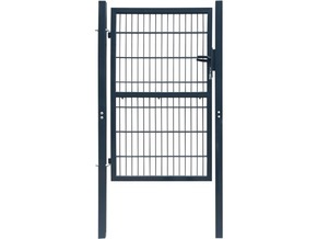 VIDAXL 2D ograjna vrata (enojna) antracitno siva 106x170 cm