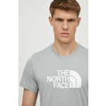 Športna kratka majica The North Face Reaxion Easy siva barva - siva. Športna kratka majica iz kolekcije The North Face. Model izdelan iz hitrosušečega materiala.
