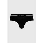 Bombažne spodnjice BOSS črna barva - črna. Spodnje hlače iz kolekcije BOSS. Model izdelan iz pletenine gladke, elastične.