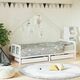 Greatstore Otroški posteljni okvir s predali bel 90x190 cm trdna borovina