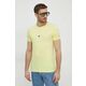 Bombažna kratka majica Tommy Hilfiger moški, rumena barva - rumena. Kratka majica iz kolekcije Tommy Hilfiger, izdelana iz tanke, elastične pletenine. Model iz tkanine, ki je izjemno prijetna na otip.