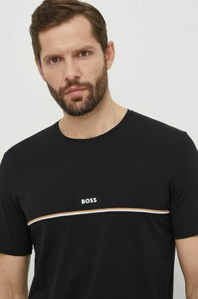 Majica lounge BOSS črna barva - črna. Majica s kratkimi rokavi iz kolekcije BOSS