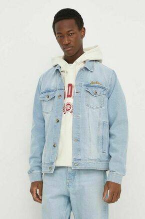 Jeans jakna Les Deux moška - modra. Jakna iz kolekcije Les Deux. Nepodložen model