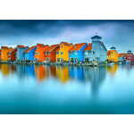 ENJOY Puzzle Hiše ob vodi, Groningen, Nizozemska 1000 kosov