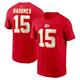 Patrick Mahomes 15 Kansas City Chiefs Nike Player majica, velikost 3XL