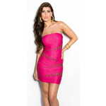 Amiatex Ženska obleka 77660, roza, XS