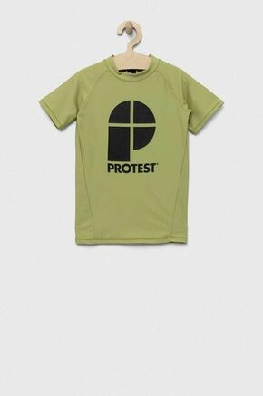Otroška kratka majica Protest PRTBERENT JR zelena barva - zelena. Otroška kratka majica iz kolekcije Protest