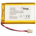 shumee Li-Po baterija LP674261 Akyga AKY0640 3,7 V / 2000 mAh PCM Molex 2-pinski 50 mm konektor