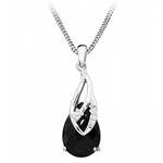 Silver Cat Elegantna ogrlica s črnim cirkonom SC387 srebro 925/1000