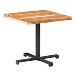 VIDAXL Bistro mizica kvadratna 80x80x75 cm trden akacijev les