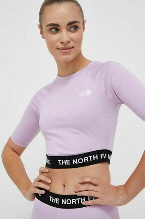 Kratka majica za vadbo The North Face vijolična barva - vijolična. Kratka majica za vadbo iz kolekcije The North Face. Model izdelan iz fleksibilnega materiala