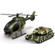 CITY SERVICE CAR - 1:14 Vojenský set vrtuľník + tank