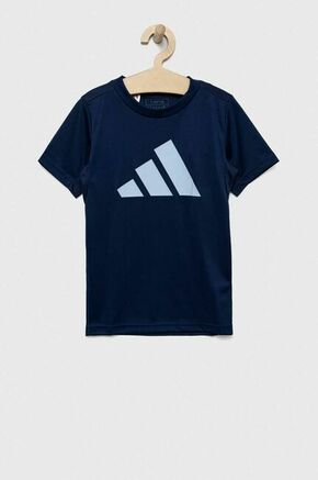 Otroška kratka majica adidas U TR-ES LOGO mornarsko modra barva - mornarsko modra. Otroška lahkotna kratka majica iz kolekcije adidas