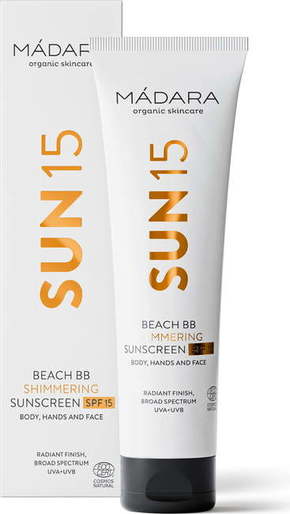 "MÁDARA Organic Skincare SUN15 Beach BB Svetleča krema za sončenje ZF 15 - 100 ml"