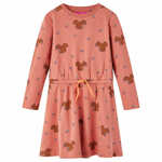 vidaXL Otroška obleka starinsko roza 128