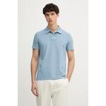 Trussardi Polo majica moška z dodatkom svile modra G5098000140N