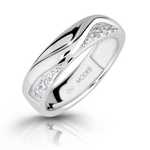 Modesi Modni srebrni prstan z cirkoni M16026 (Obseg 56 mm) srebro 925/1000