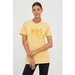Bombažna kratka majica Helly Hansen oranžna barva - oranžna. Kratka majica iz kolekcije Helly Hansen. Model izdelan iz tanke, rahlo elastične pletenine.