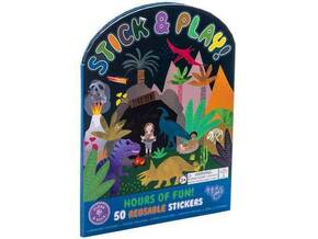FLOSS&amp;ROCK knjižica z nalepkami za večkratno uporabo Stick&amp;play Dino