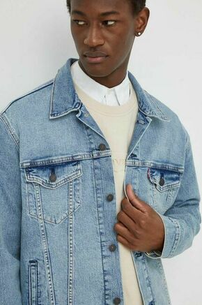 Jeans jakna Levi's moška - modra. Jakna iz kolekcije Levi's. Prehoden model