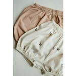 Bombažne kratke hlače za dojenčke Konges Sløjd roza barva - roza. Kratke hlače iz kolekcije Konges Sløjd. Model izdelan iz vzorčastega materiala.