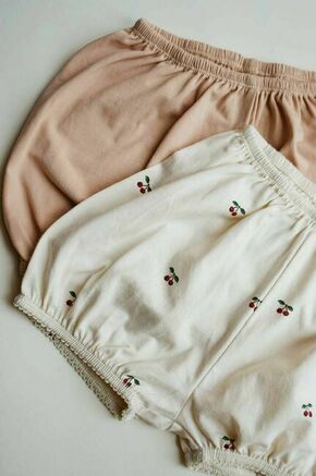Bombažne kratke hlače za dojenčke Konges Sløjd roza barva - roza. Kratke hlače iz kolekcije Konges Sløjd. Model izdelan iz vzorčastega materiala.
