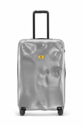 Kovček Crash Baggage ICON Large Size siva barva - siva. Kovček iz kolekcije Crash Baggage. Model izdelan iz plastike.