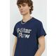 Bombažna kratka majica G-Star Raw moški, mornarsko modra barva - mornarsko modra. Kratka majica iz kolekcije G-Star Raw, izdelana iz pletenine s potiskom. Model iz izjemno udobne bombažne tkanine.