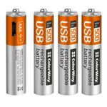 ColorWay polnilne baterije AAA 400 mAh/ USB/ 1,5 V/ 4 kosi v paketu