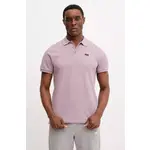 Bombažen polo Helly Hansen - roza. Polo iz kolekcije Helly Hansen, izdelan iz tanke, elastične pletenine. Model iz izjemno udobne bombažne tkanine.