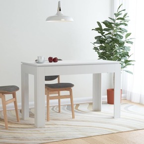 Shumee Jedilna miza bela 120x60x76 cm iverna plošča