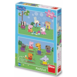 Puzzle Peppa Pig in prijatelji 2x48 kosov