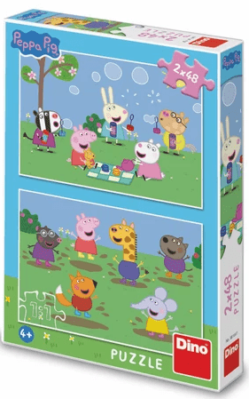Puzzle Peppa Pig in prijatelji 2x48 kosov