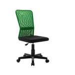 VIDAXL Pisarniški stol črn in zelen 44x52x100 cm mrežasto blago