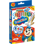 BAMBINO Debeli svinčniki 12 barv z radirko