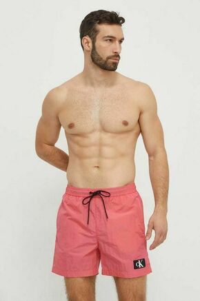 Kopalne kratke hlače Calvin Klein vijolična barva - roza. Kopalne kratke hlače iz kolekcije Calvin Klein