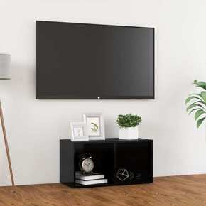 VidaXL TV omarica visok sijaj črna 72x35x36