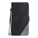 Preklopna torbica za Samsung Galaxy A15 4G/5G, WLGO-Lines, črna