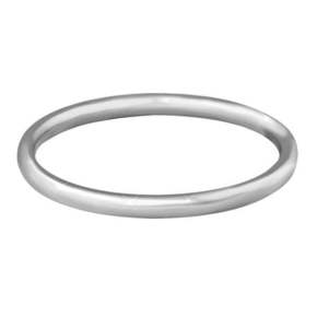 Troli Nežen minimalističen srebrn jekleni prstan (Obseg 52 mm)
