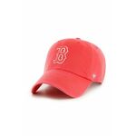 Bombažna bejzbolska kapa 47 brand MLB Boston Red Sox rdeča barva, B-RGW02GWS-YH - rdeča. Kapa s šiltom vrste baseball iz kolekcije 47 brand. Model izdelan iz tkanine z nalepko.