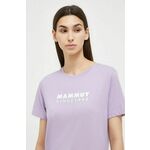 Športna kratka majica Mammut Core vijolična barva - vijolična. Športna kratka majica iz kolekcije Mammut. Model izdelan iz materiala, ki odvaja vlago.