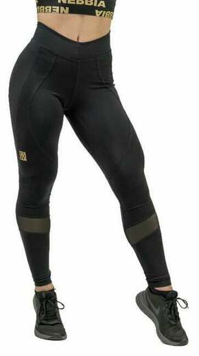 Nebbia High Waist Push-Up Leggings INTENSE Heart-Shaped Black/Gold M Fitnes hlače