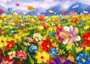 ENJOY Puzzle Pisani cvetlični travnik 1000 kosov