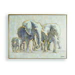Ročno slikana slika Graham &amp; Brown Elephant Family , 80 x 60 cm